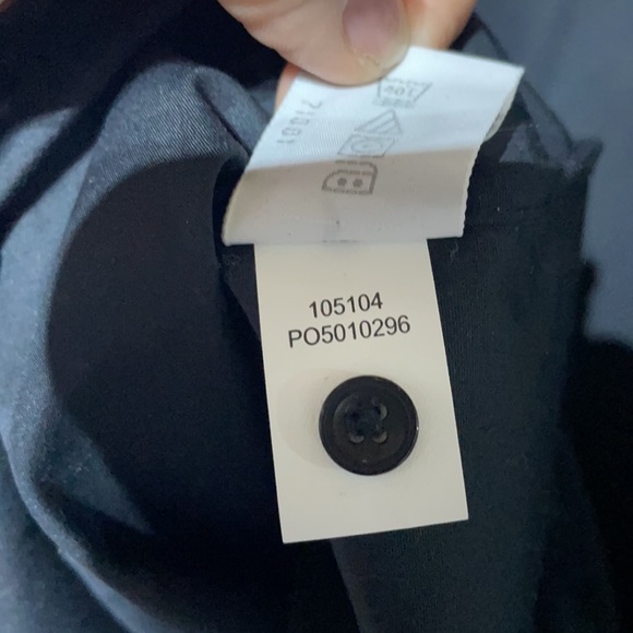 Foxcroft 20w black button down blouse nwot wrinkle free fabric cotton polyester - Picture 7 of 8
